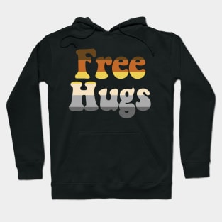 Retro Bear Pride "Free Hugs"  Dark Hoodie